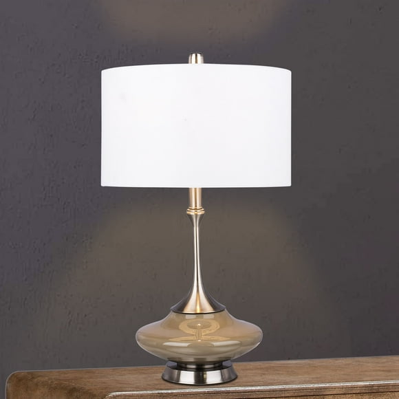 Antique Brass & White Martin Richard W-1580 Table Lamp Antique Brass & White Martin Richard W-1580 Table Lamp